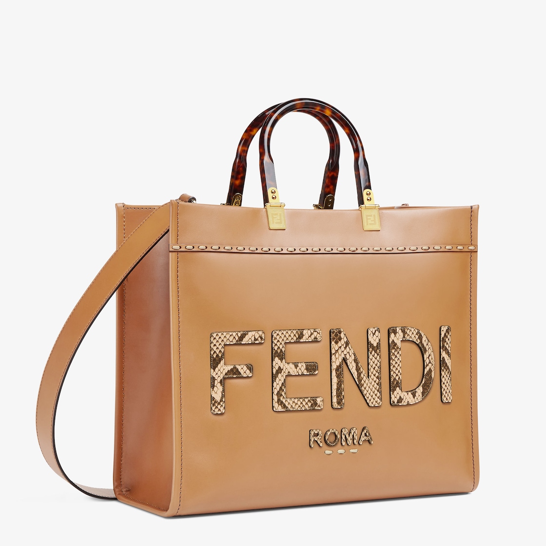 Fendi Sunshine Medium Snakeskin Shopping Bag - Image 2